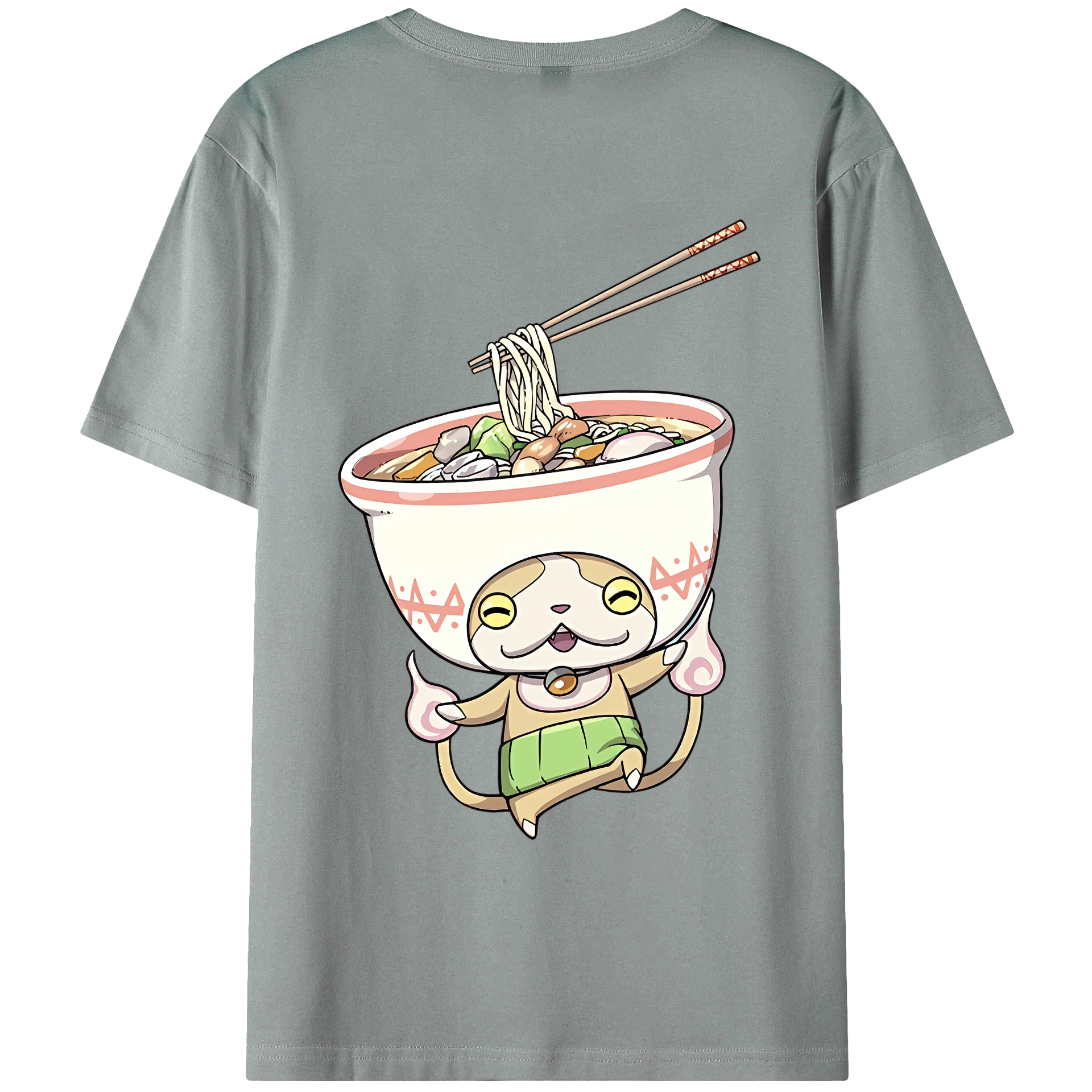 （画像用） 妖怪ウォッチ Yo-kai Watch 綿100％ メンズ半袖Tシャツ（バックプリント） 通気性